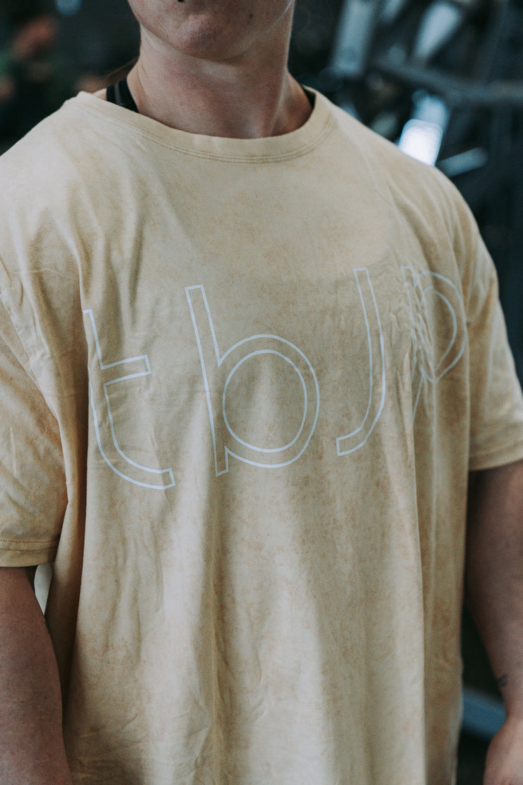 Acid Wash Tshirt in Beige