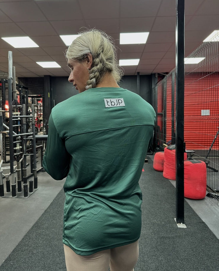 Long Sleeved Sports Top in Racing Green