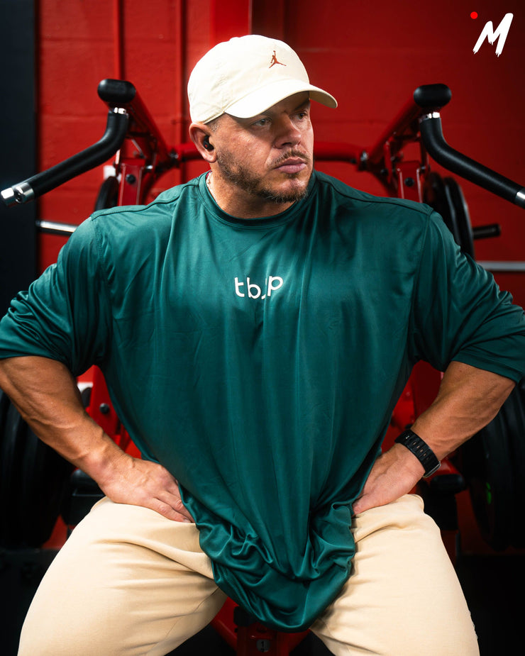 Long Sleeved Sports Top in Racing Green