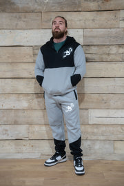 Grey & Black Diagonal Joggers