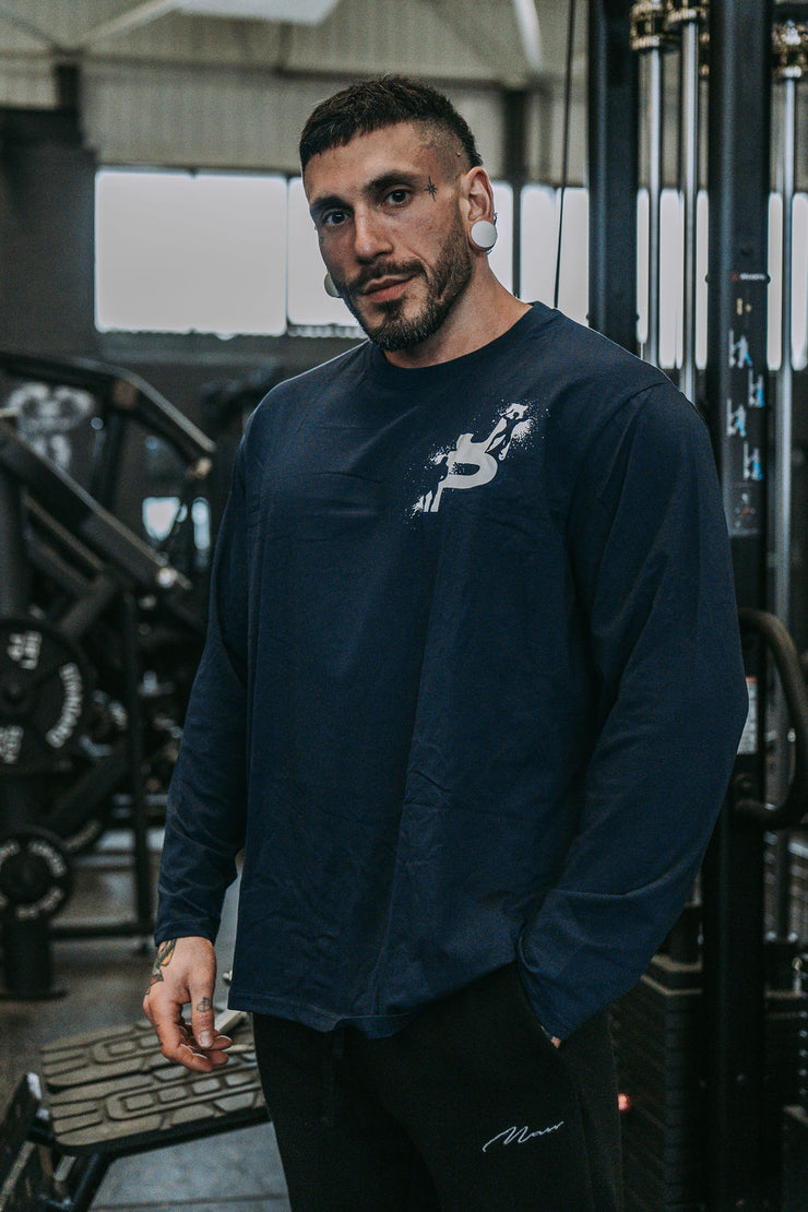 Throw Back Come Back! The OG Long Sleeved Tee in Navy