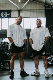 Shoulder Logo Tee in White