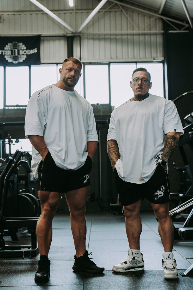 Shoulder Logo Tee in White