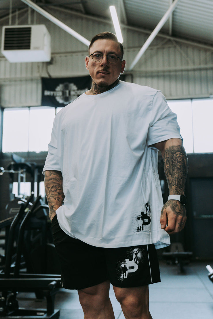 Shoulder Logo Tee in White