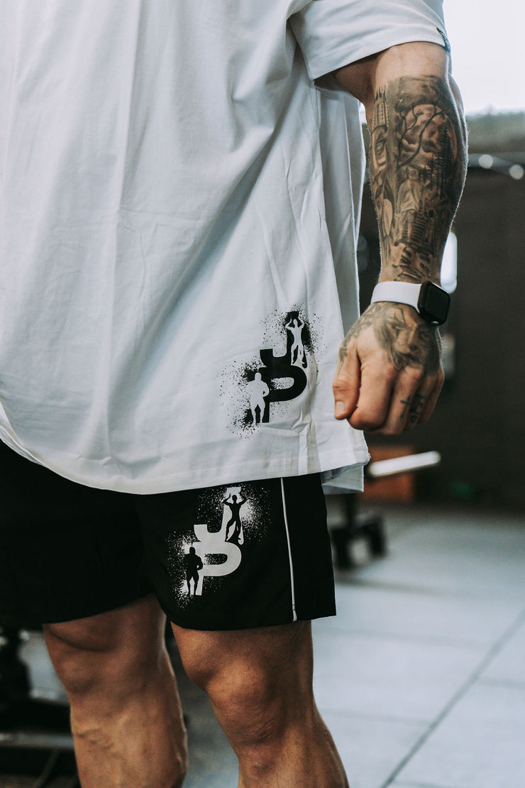 Shoulder Logo Tee in White