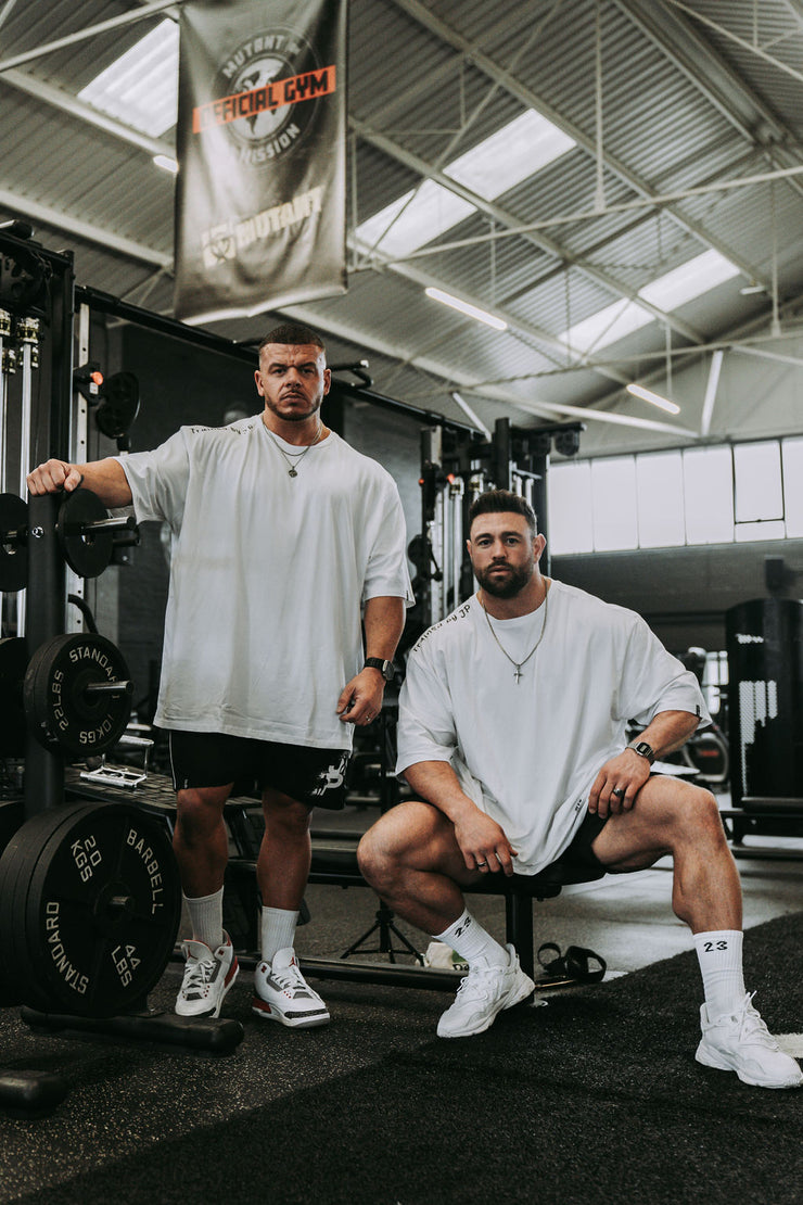 Shoulder Logo Tee in White