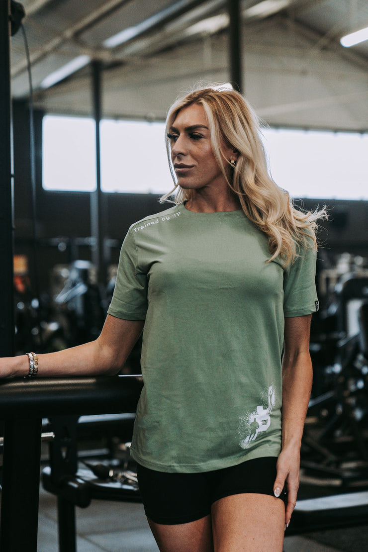 Shoulder Logo Tee in Green