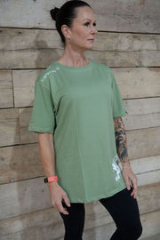 Shoulder Logo Tee in Green