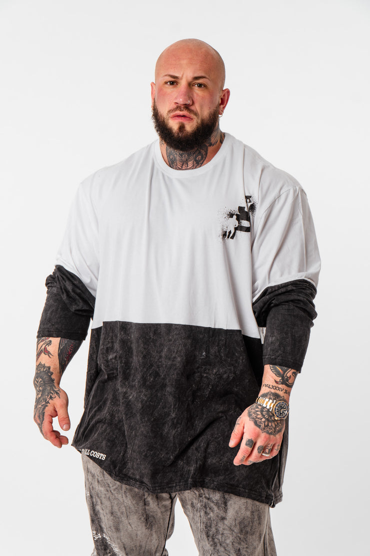 Distressed Long Sleeved Tee – The Ability to Progress At All Costs